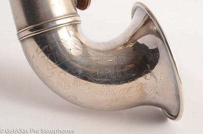 King Saxello Soprano Saxophone Original Silver Plate Playable 68745