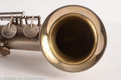 King Saxello Soprano Saxophone Original Silver Plate Playable 68745