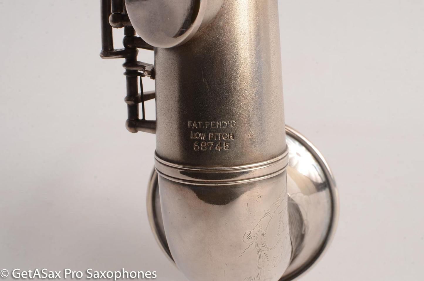 King Saxello Soprano Saxophone Original Silver Plate Playable 68745