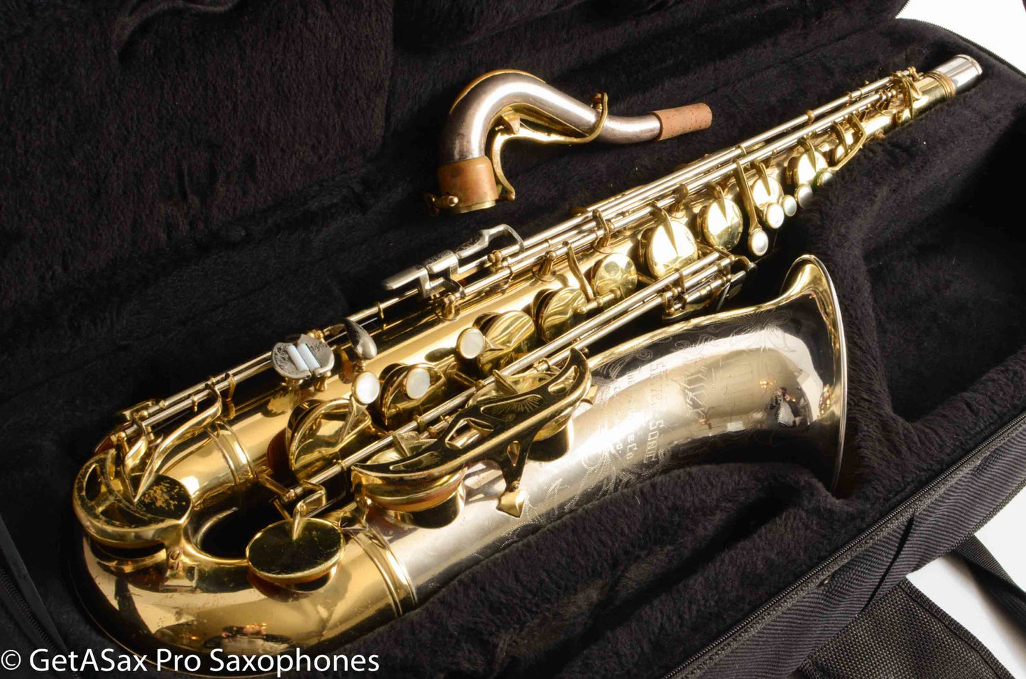 King SilverSonic Tenor Cleveland ‘Series III’ Double Socket Neck Good Pads Plays Great! 376648