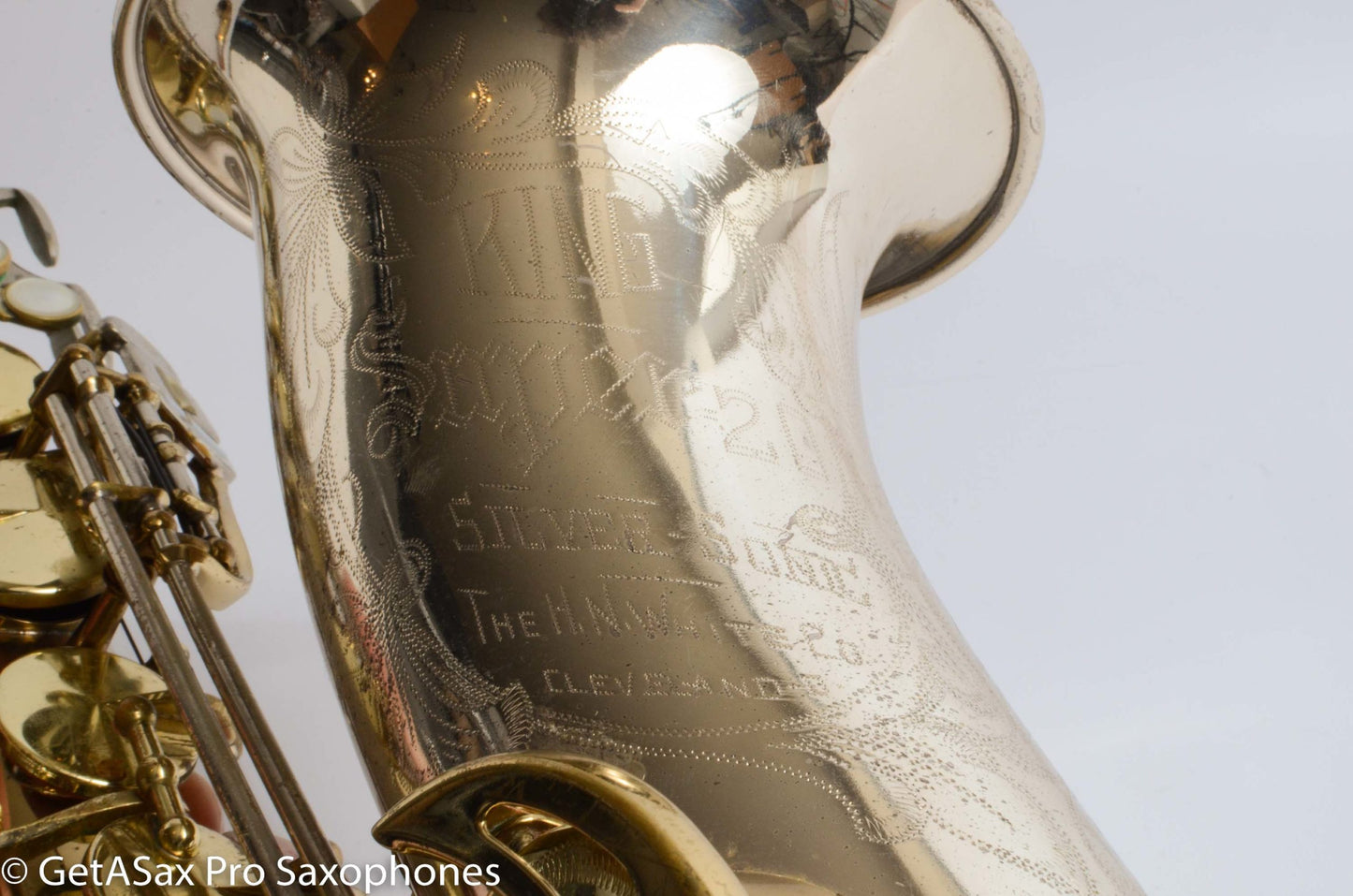 King SilverSonic Tenor Cleveland ‘Series III’ Double Socket Neck Good Pads Plays Great! 376648