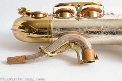 King SilverSonic Tenor Cleveland ‘Series III’ Double Socket Neck Good Pads Plays Great! 376648