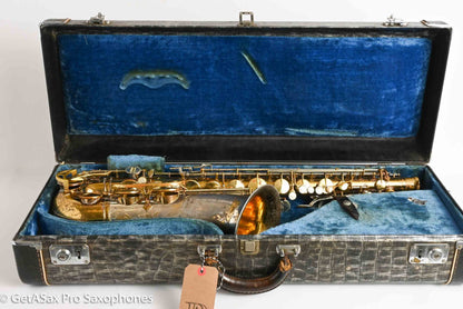 King SilverSonic Tenor with Full Pearls and Gold in the Engraving Special Order Fresh Overhaul! 406210