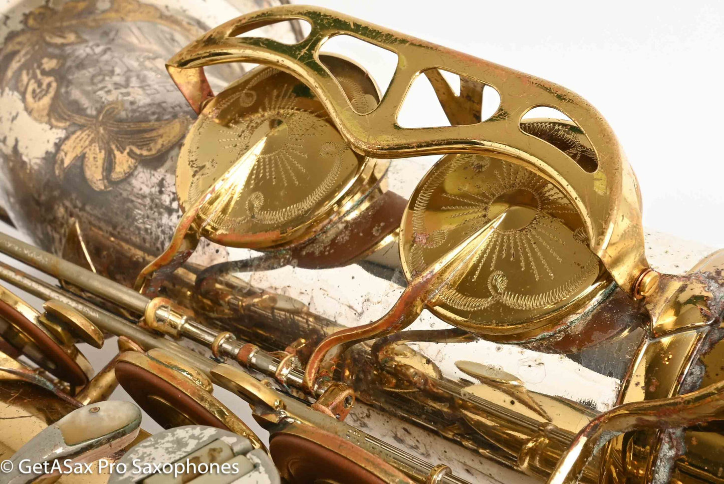 King SilverSonic Tenor with Full Pearls and Gold in the Engraving Special Order Fresh Overhaul! 406210