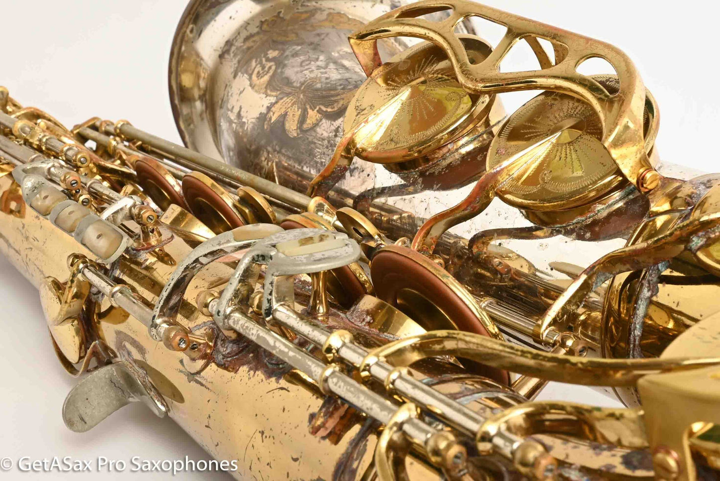 King SilverSonic Tenor with Full Pearls and Gold in the Engraving Special Order Fresh Overhaul! 406210