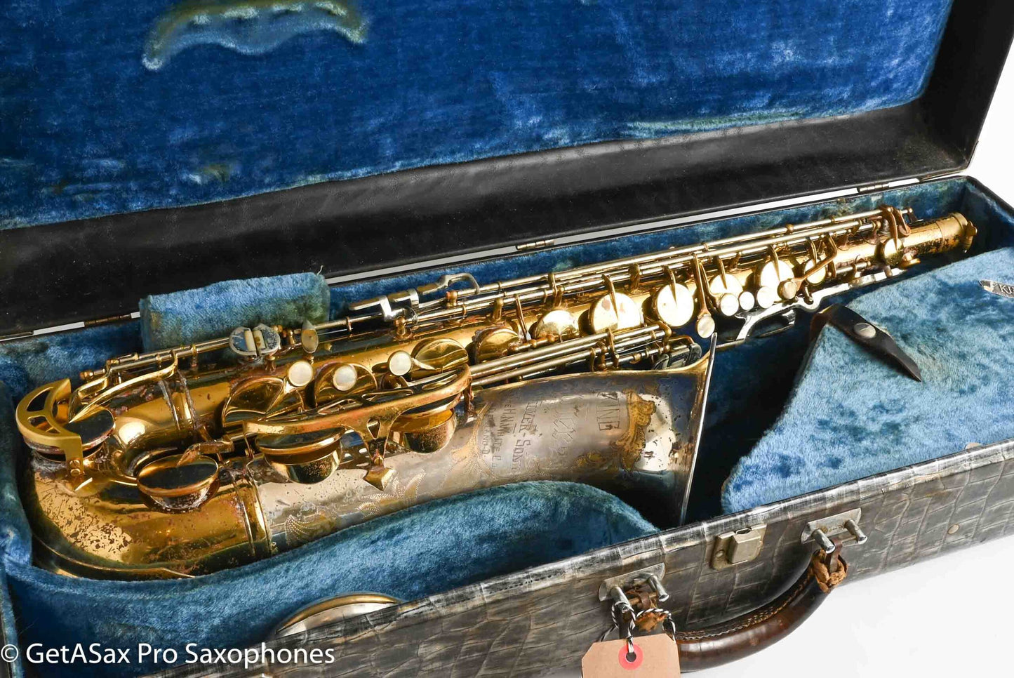 King SilverSonic Tenor with Full Pearls and Gold in the Engraving Special Order Fresh Overhaul! 406210