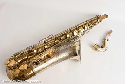 King SilverSonic Tenor with Full Pearls and Gold in the Engraving Special Order Fresh Overhaul! 406210