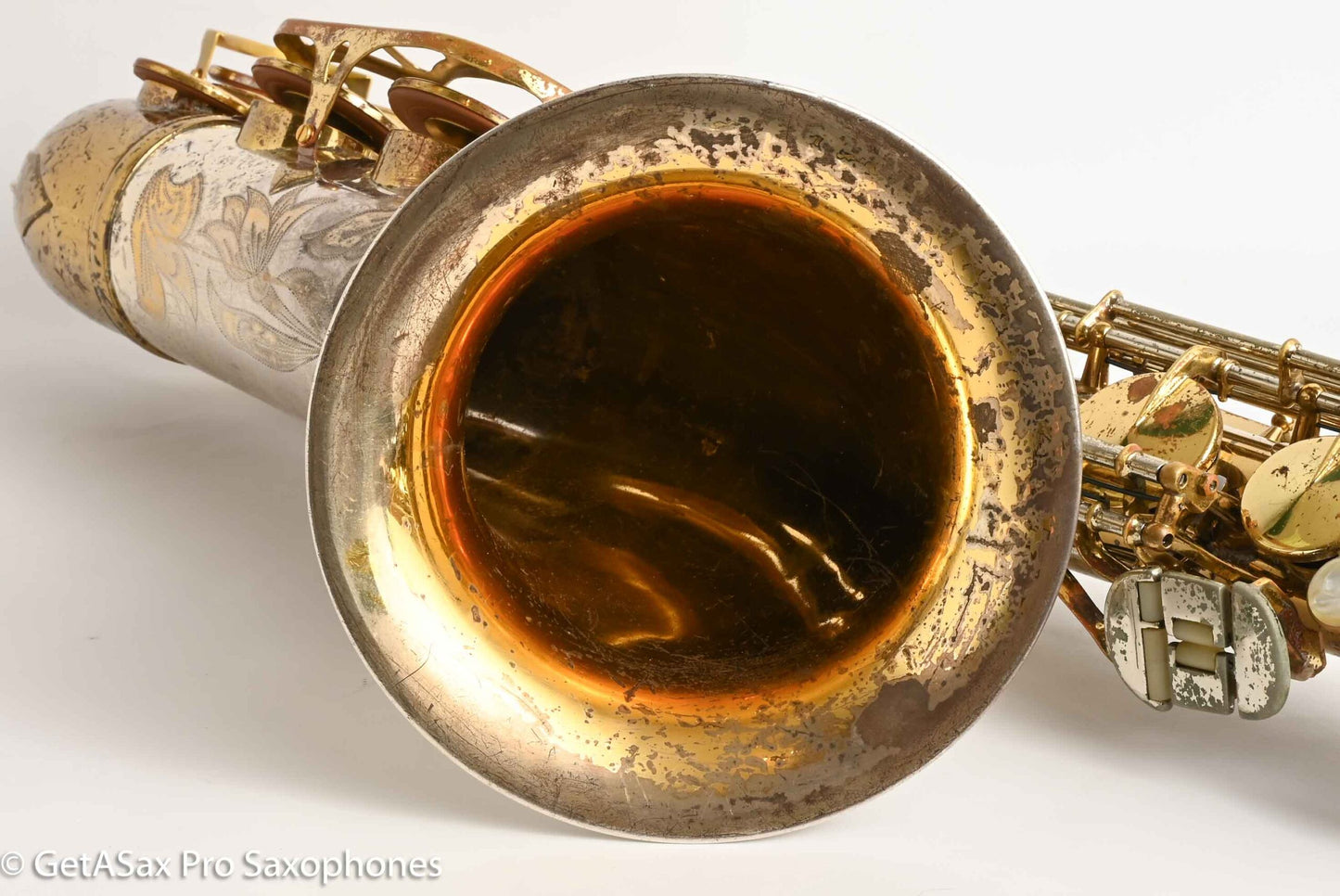 King SilverSonic Tenor with Full Pearls and Gold in the Engraving Special Order Fresh Overhaul! 406210