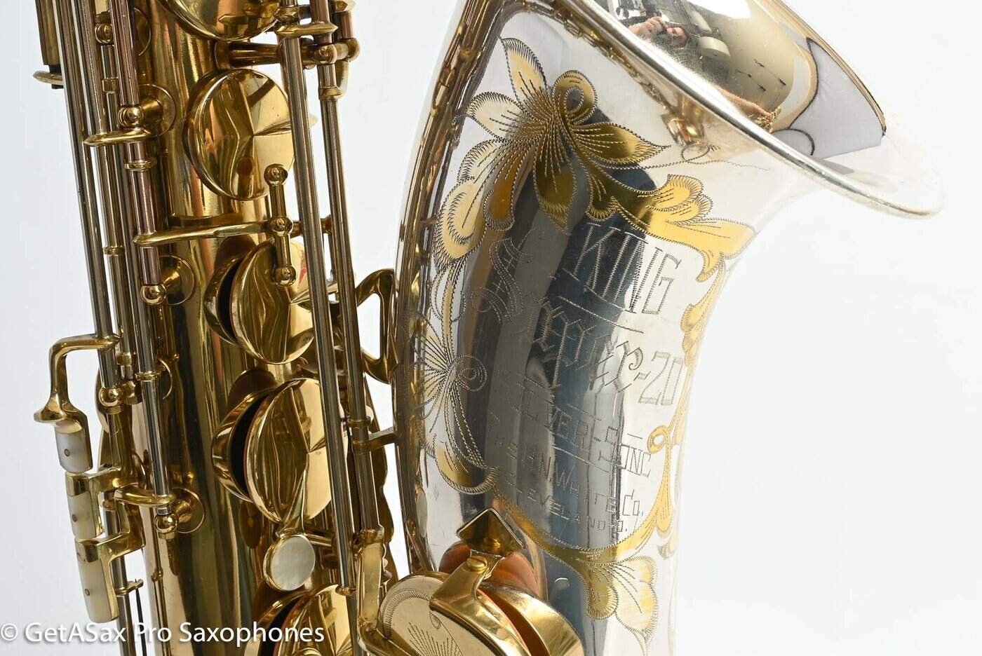 King Series II Silversonic Full Pearls Tenor Saxophone Matt Stohrer Overhaul Exceptional 328630