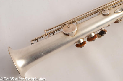 King Soprano Saxophone Original Silver Plate 81960 Great Deal!