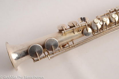 King Soprano Saxophone Original Silver Plate 81960 Great Deal!