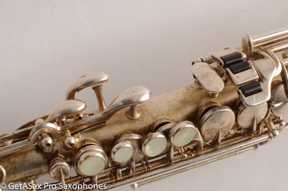 King Soprano Saxophone Original Silver Plate 81960 Great Deal!