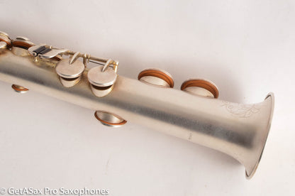 King Soprano Saxophone Original Silver Plate 81960 Great Deal!