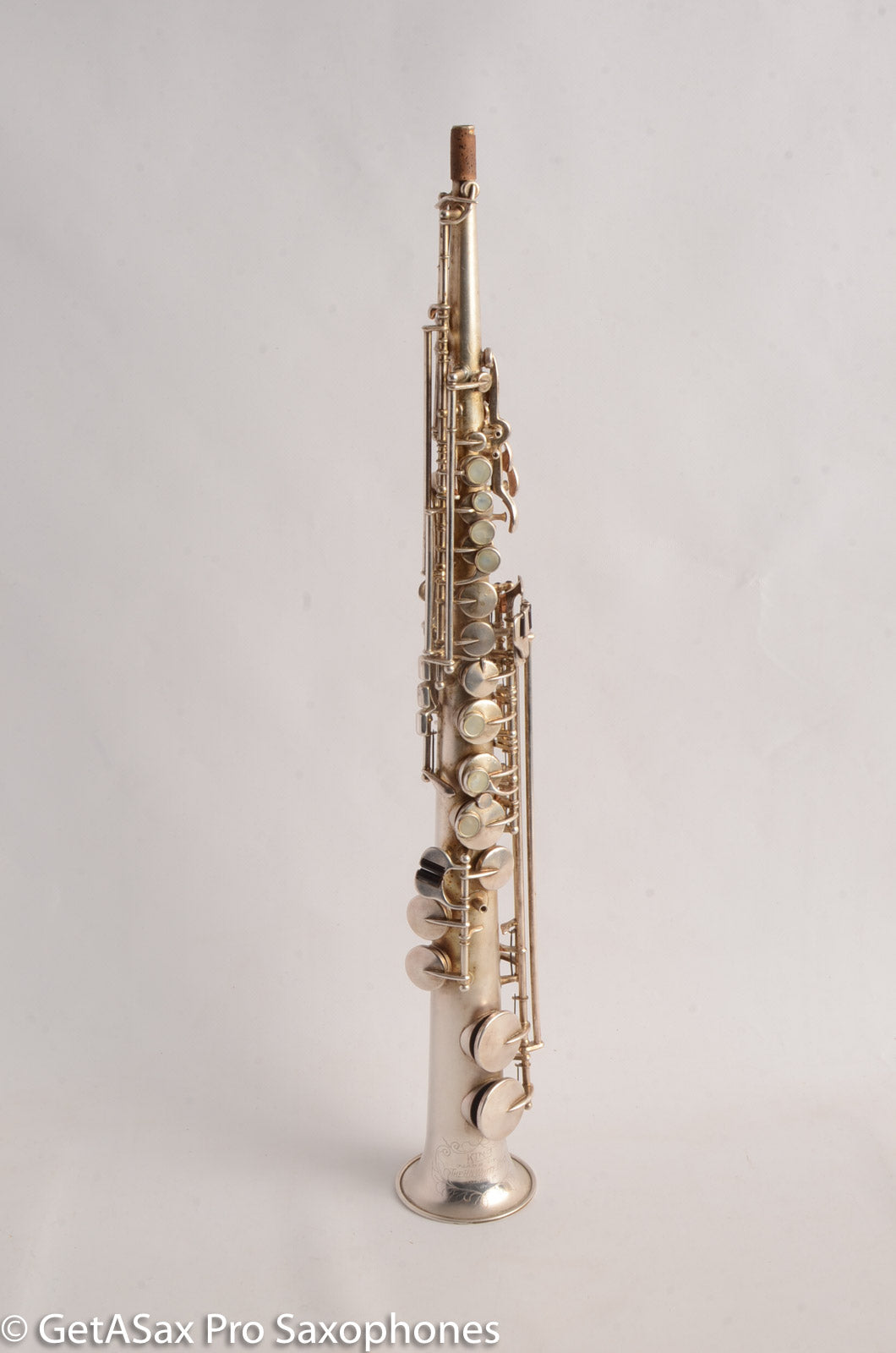 King Soprano Saxophone Original Silver Plate 81960 Great Deal!