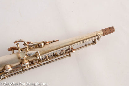 King Soprano Saxophone Original Silver Plate 81960 Great Deal!