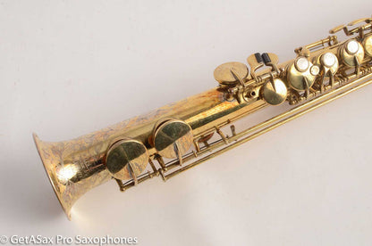 King Original Gold Plate Soprano Saxophone Beautiful Engraving 56362
