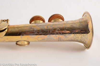 King Original Gold Plate Soprano Saxophone Beautiful Engraving 56362
