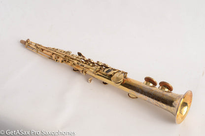 King Original Gold Plate Soprano Saxophone Beautiful Engraving 56362