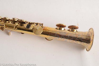 King Original Gold Plate Soprano Saxophone Beautiful Engraving 56362