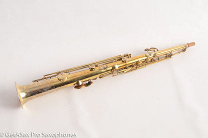 King Original Gold Plate Soprano Saxophone Beautiful Engraving 56362