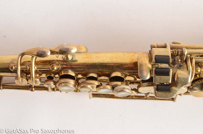 King Original Gold Plate Soprano Saxophone Beautiful Engraving 56362