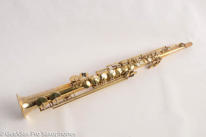King Original Gold Plate Soprano Saxophone Beautiful Engraving 56362