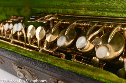 King Original Gold Plate Soprano Saxophone Beautiful Engraving 56362