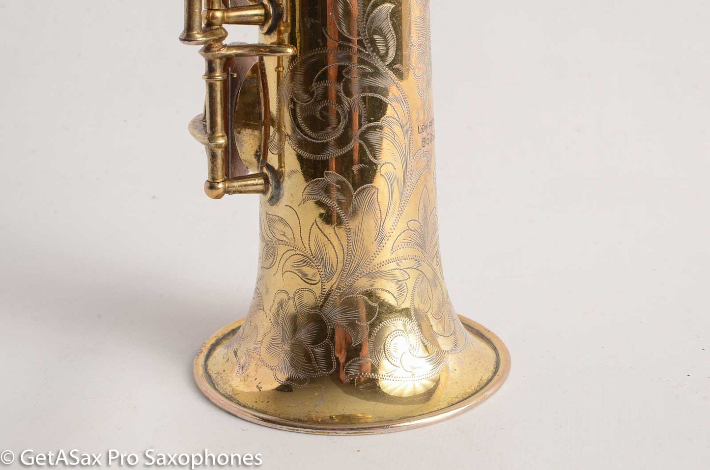 King Original Gold Plate Soprano Saxophone Beautiful Engraving 56362