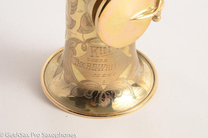 King Soprano Saxophone Gold Plate Fresh Overhaul Amazing! 99847