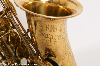 King Super 20 Alto Full Pearls Series II Original Lacquer Very Good Condition 318k