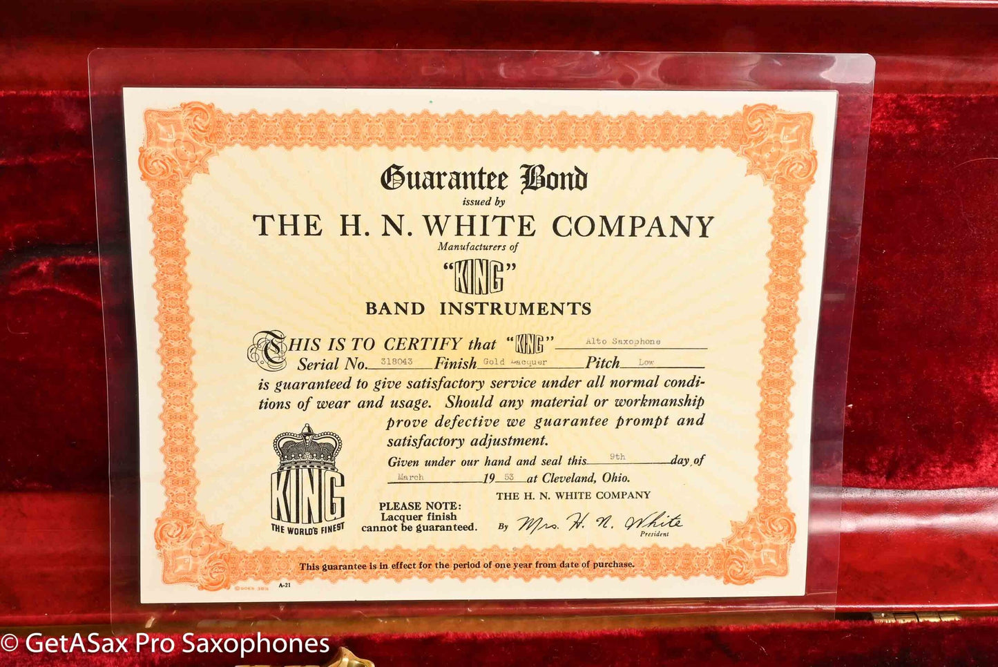 King Super 20 Alto Full Pearls Fantastic Condition w/ Case Cover 318043