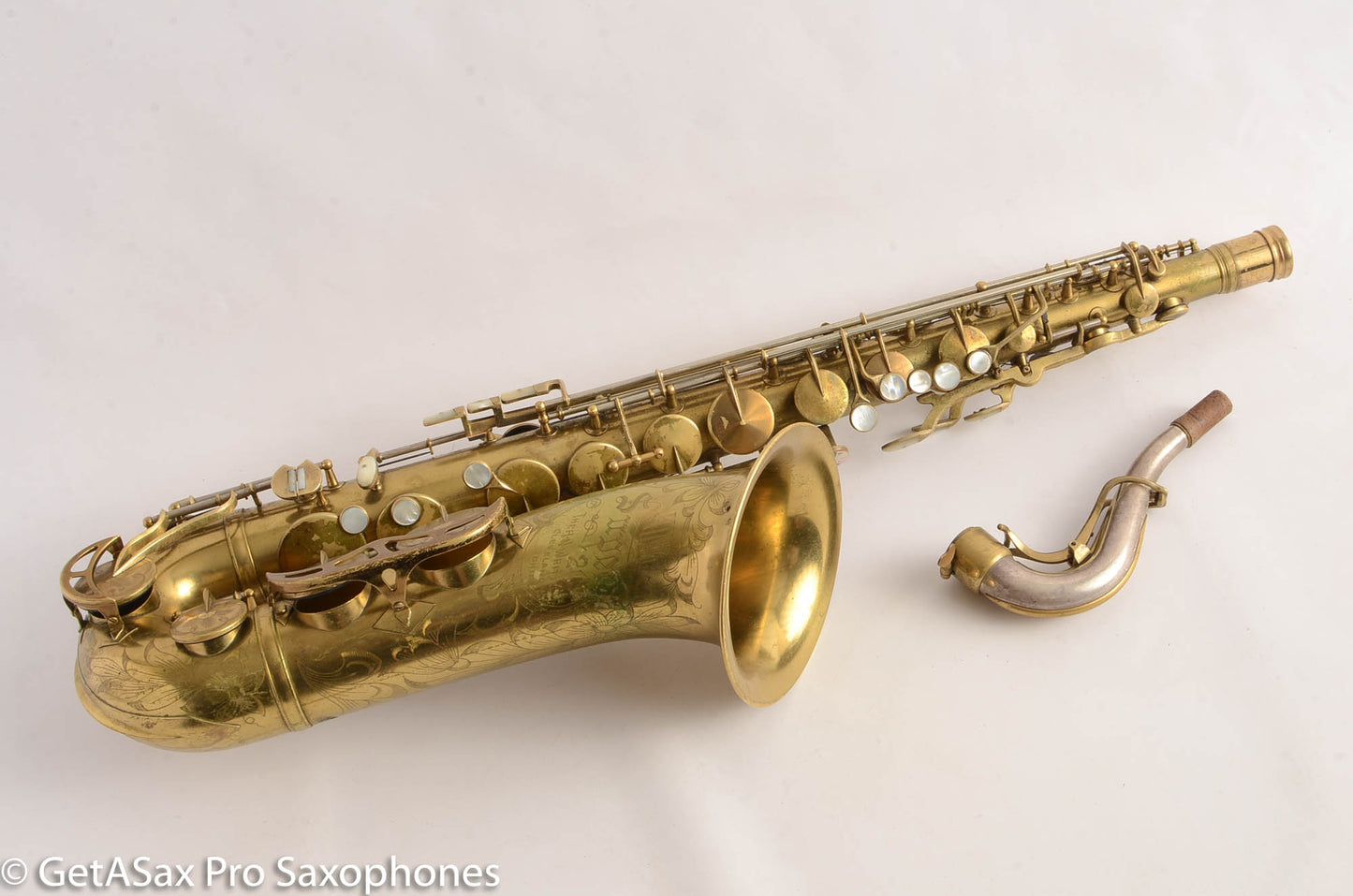 King Super 20 Tenor Original Lacquer Full Pearls Fresh Overhaul!