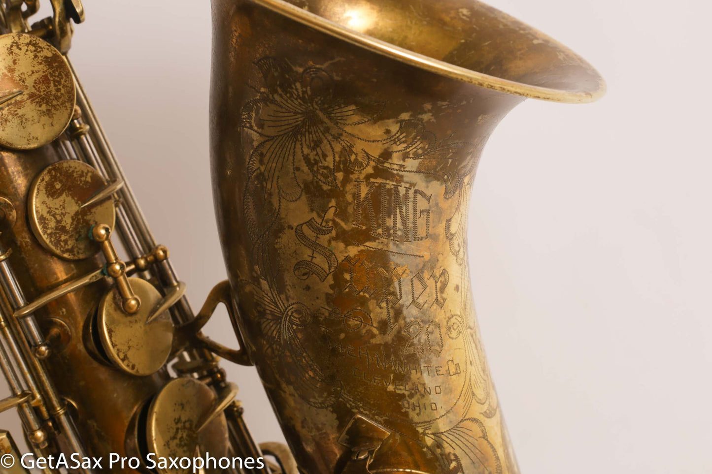 King Super 20 Tenor 1948 Original Lacquer Full Pearls Good Pads 298084