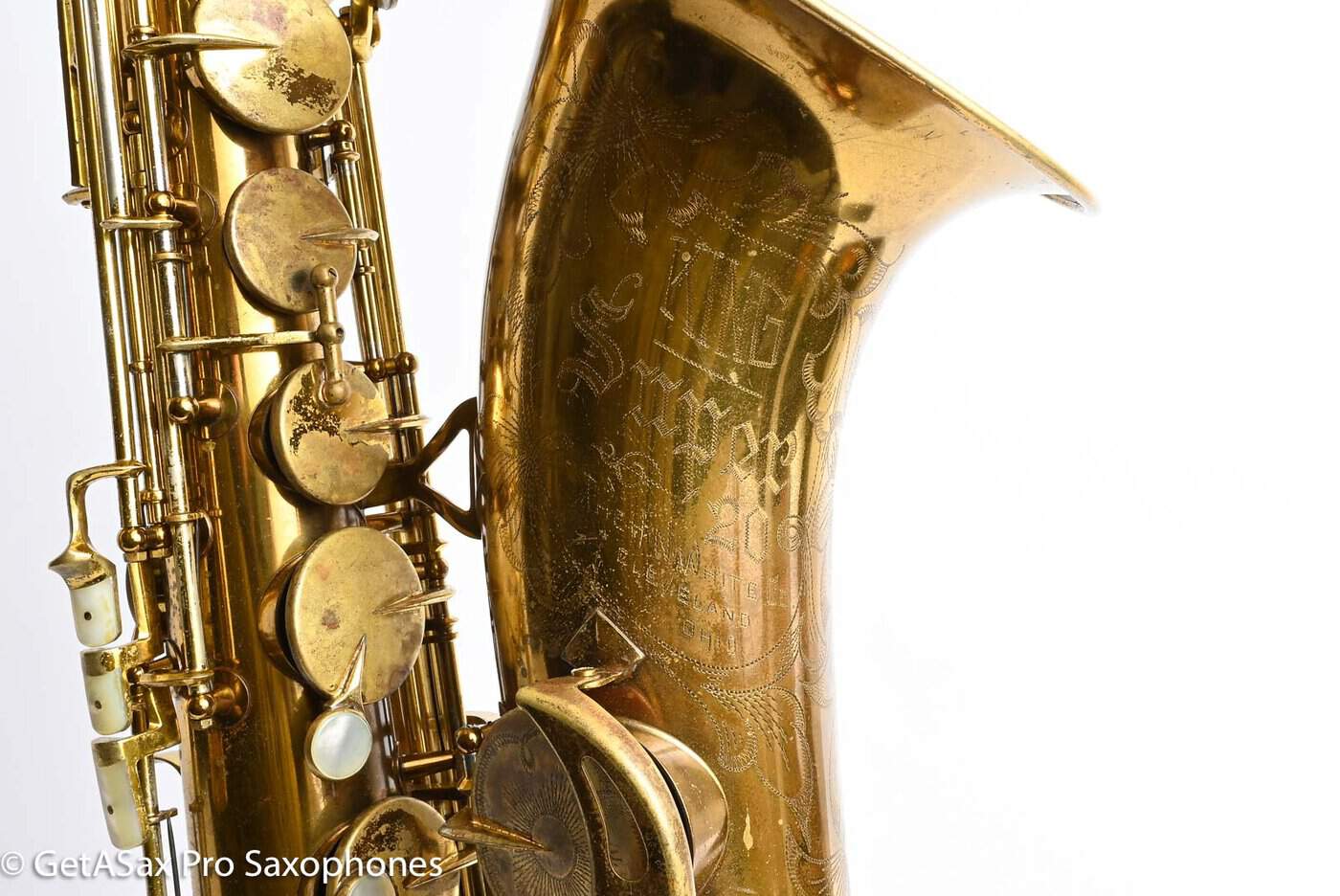 King Super 20 Tenor Full Pearls 1949 Original Lacquer Old Pads 303254