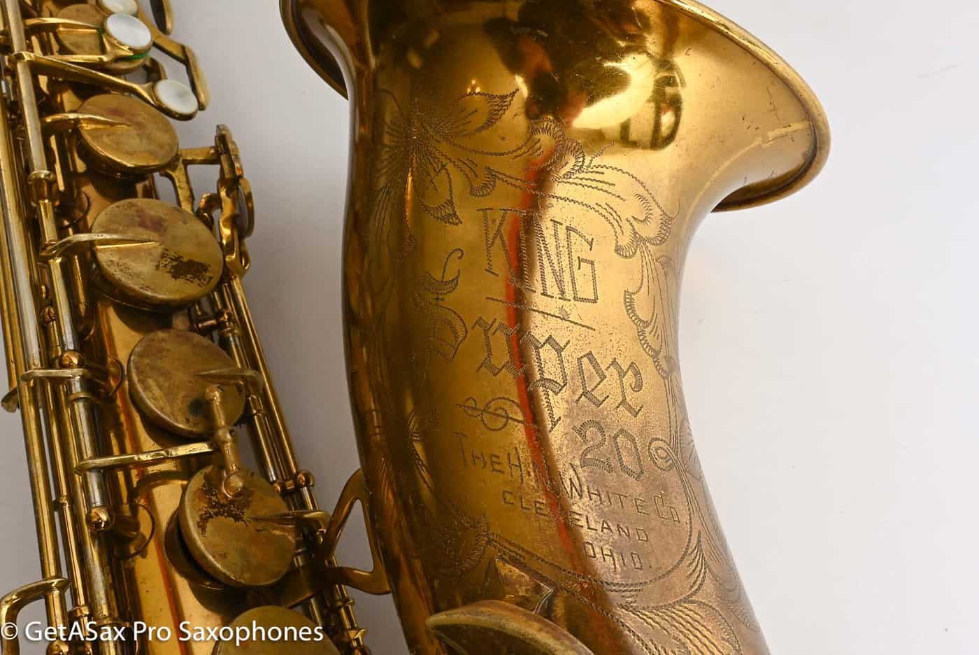 King Super 20 Tenor Full Pearls 1949 Original Lacquer Old Pads 303254