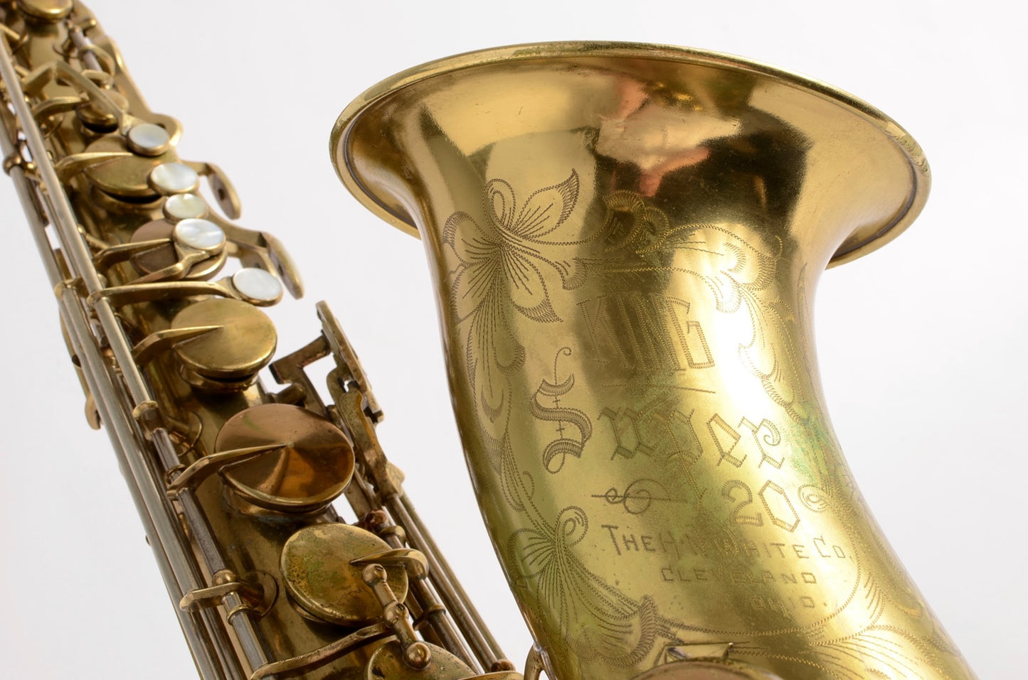 King Super 20 Tenor Original Lacquer Full Pearls Fresh Overhaul!