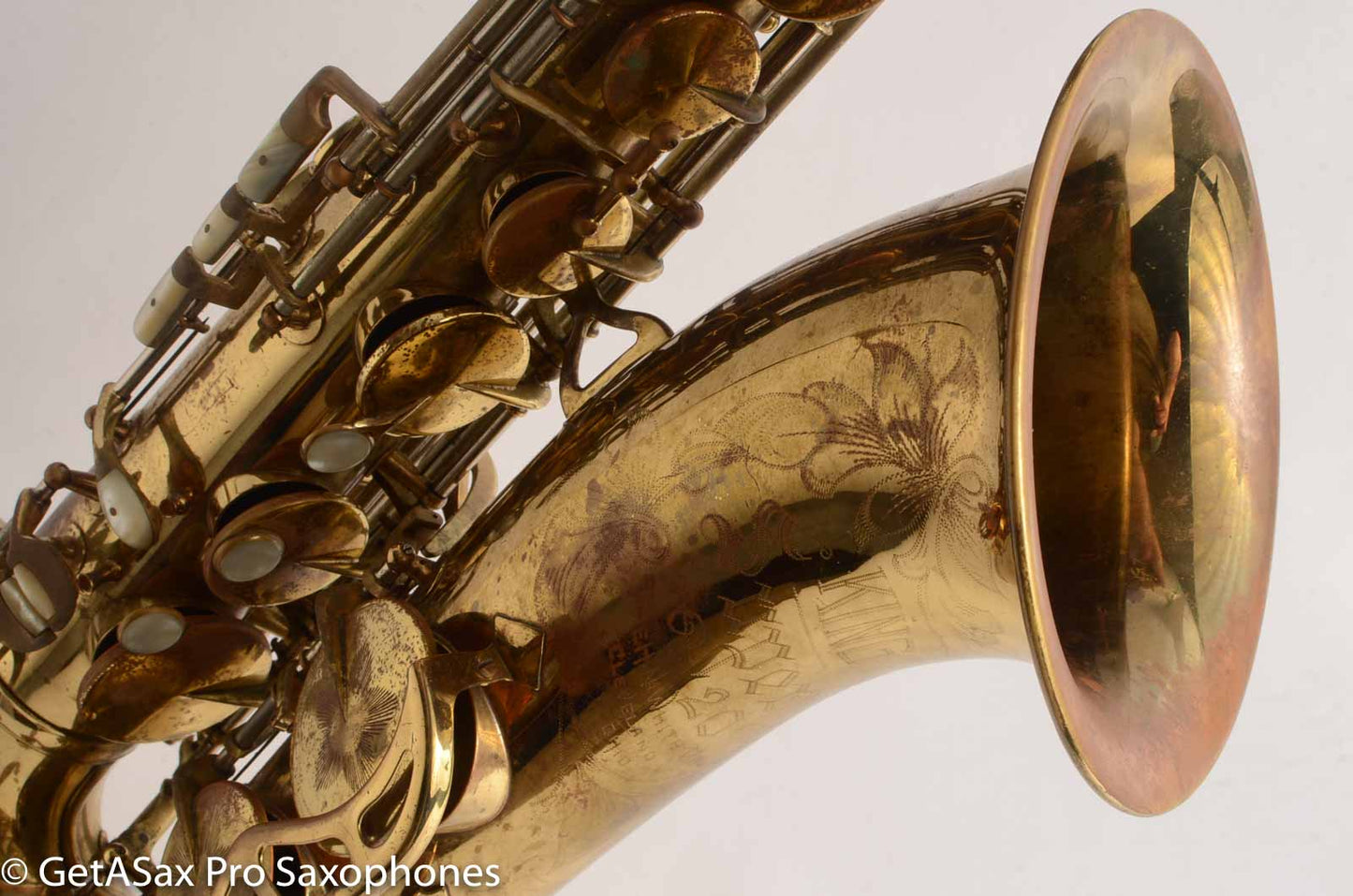 King Super 20 Tenor Very Gentle Relacquer Full Pearls Silver Neck!