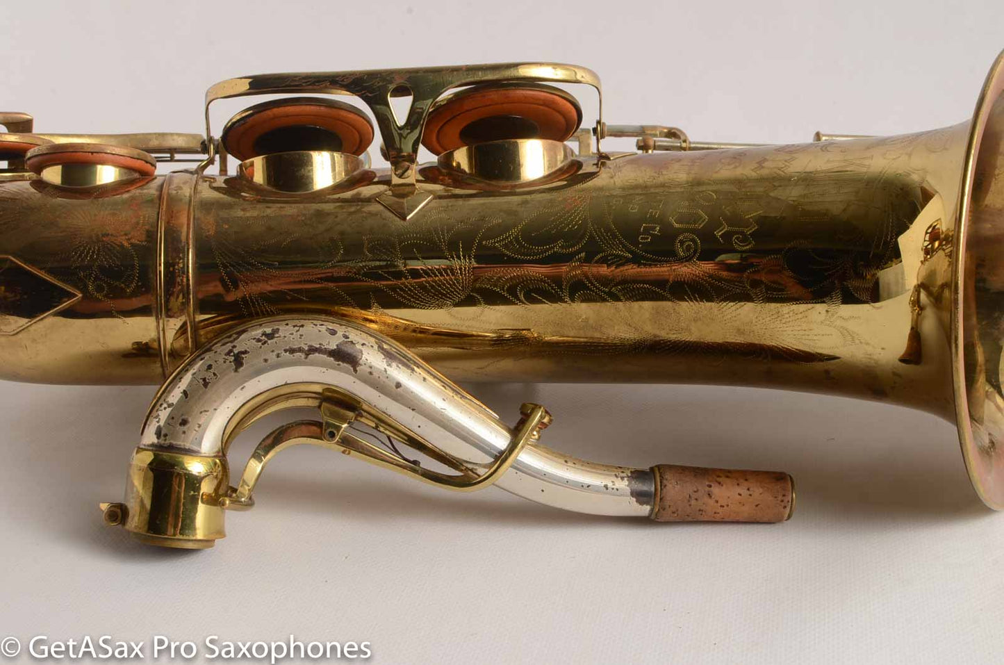 King Super 20 Tenor Very Gentle Relacquer Full Pearls Silver Neck!