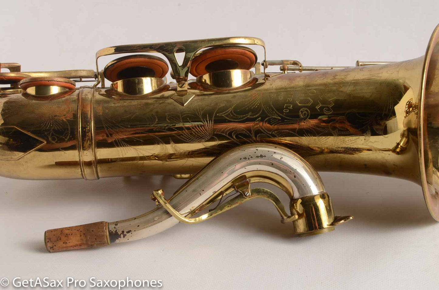 King Super 20 Tenor Very Gentle Relacquer Full Pearls Silver Neck!