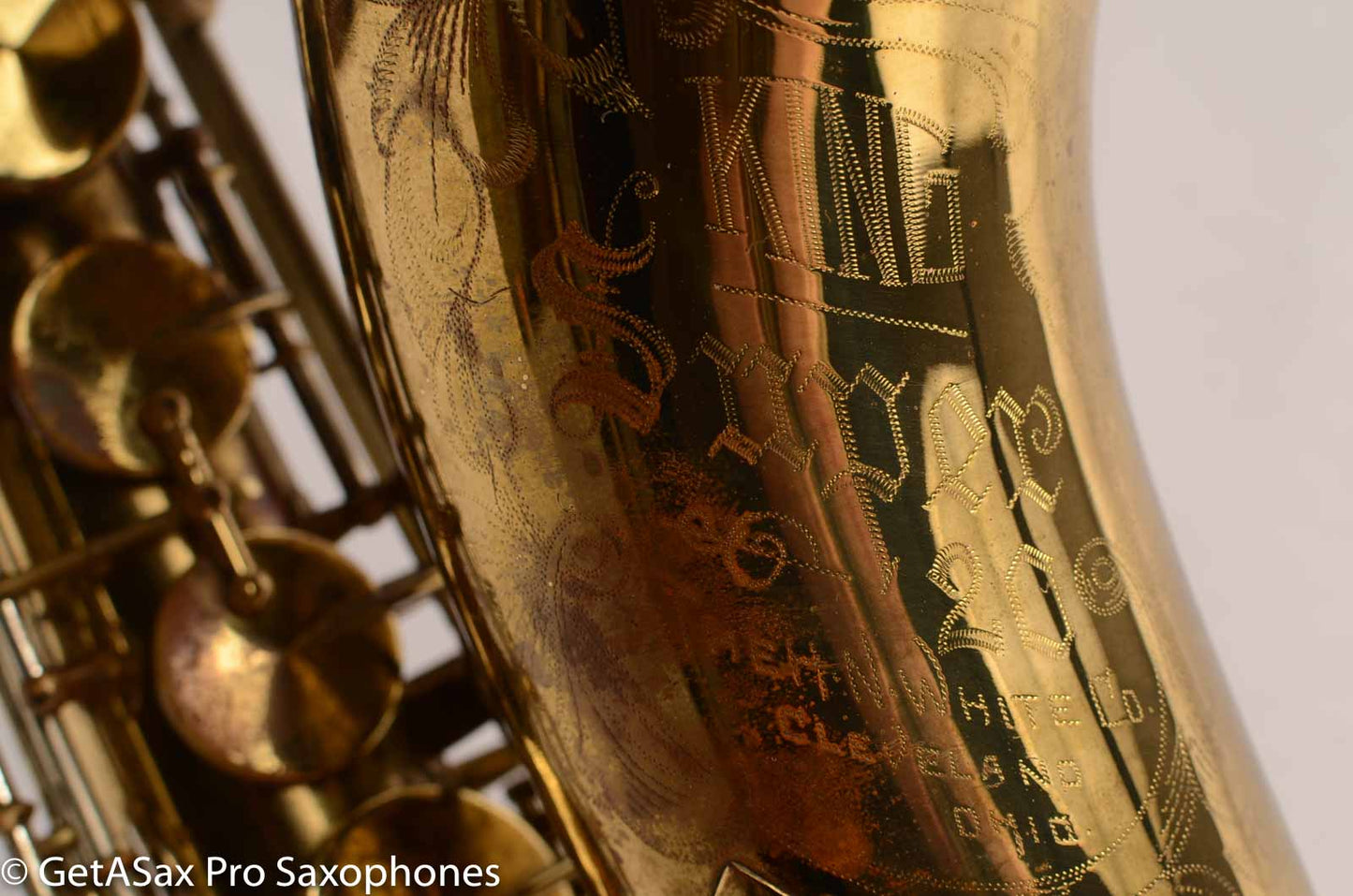 King Super 20 Tenor Very Gentle Relacquer Full Pearls Silver Neck!