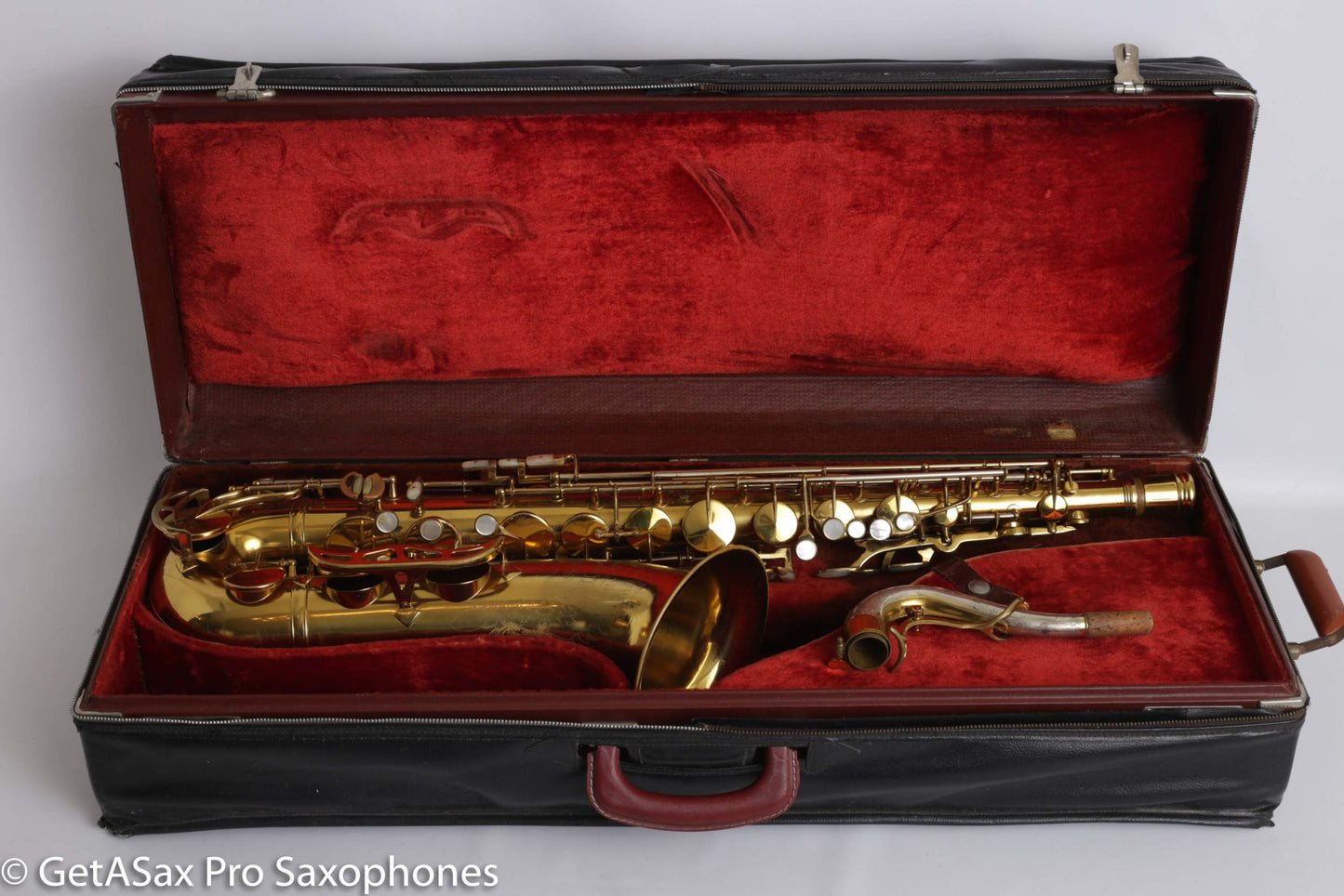 King Super 20 Tenor Full Pearls Silver Neck Good Shape Relacquer Old Pads Great Deal 298205