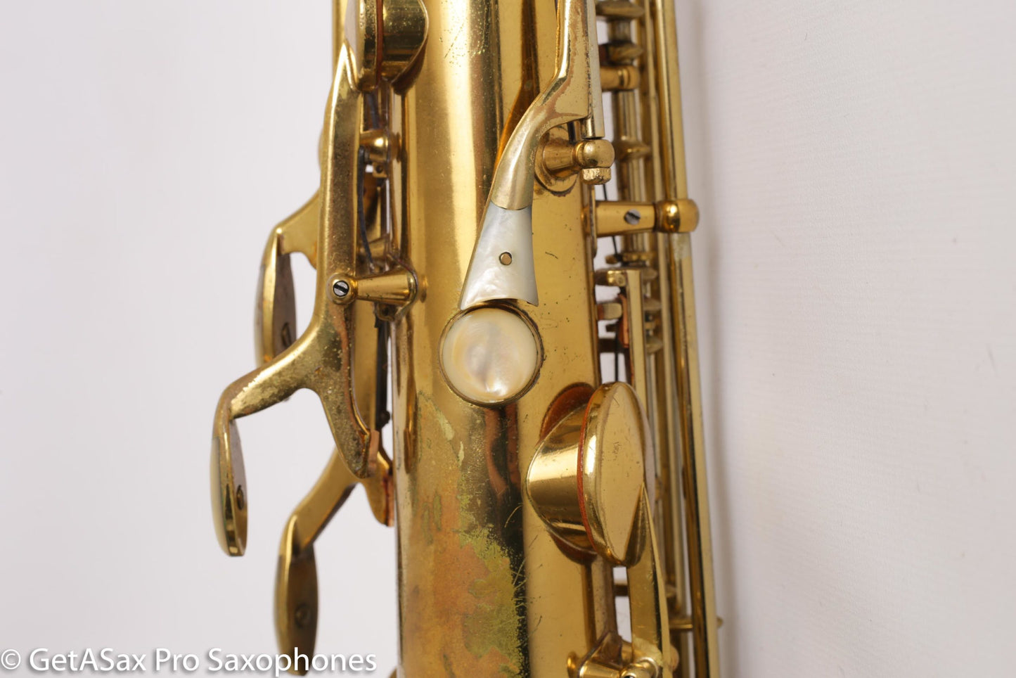 King Super 20 Tenor Full Pearls Silver Neck Good Shape Relacquer Old Pads Great Deal 298205