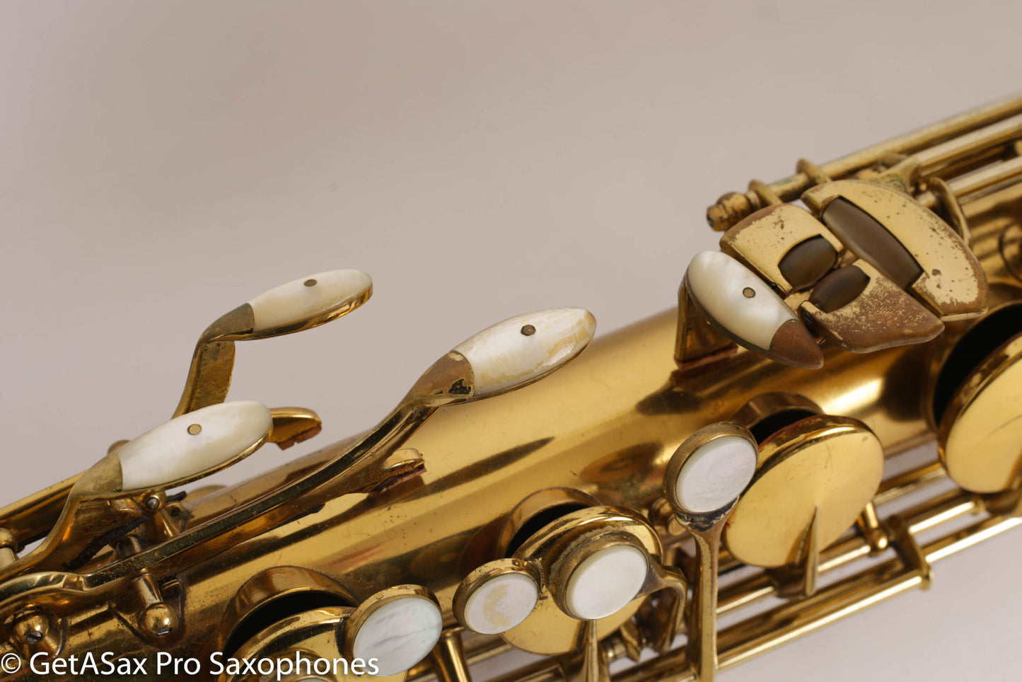 King Super 20 Tenor Full Pearls Silver Neck Good Shape Relacquer Old Pads Great Deal 298205