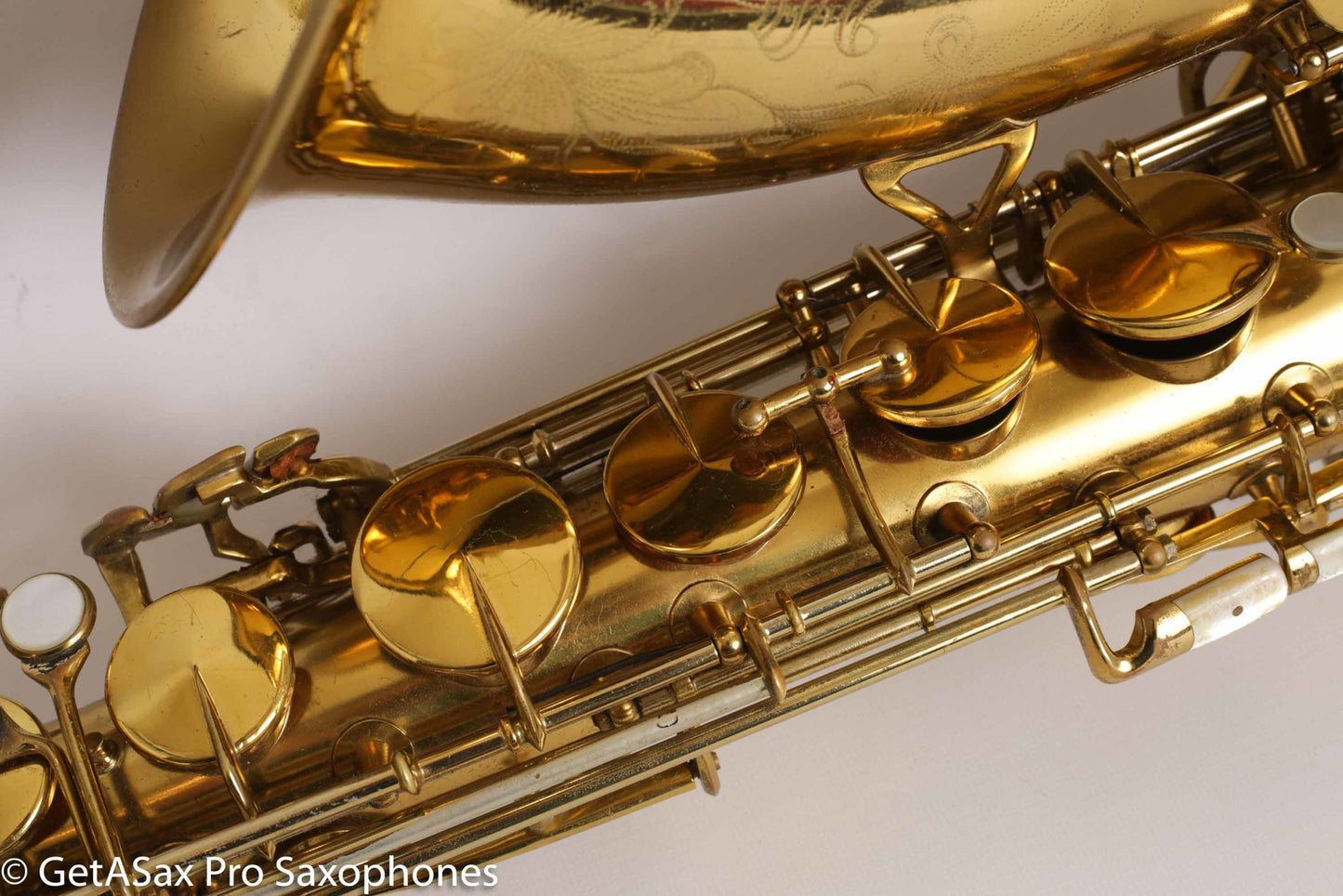King Super 20 Tenor Full Pearls Silver Neck Good Shape Relacquer Old Pads Great Deal 298205
