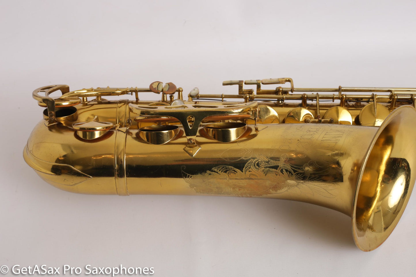 King Super 20 Tenor Full Pearls Silver Neck Good Shape Relacquer Old Pads Great Deal 298205