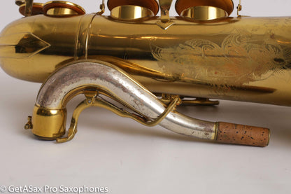 King Super 20 Tenor Full Pearls Silver Neck Good Shape Relacquer Old Pads Great Deal 298205