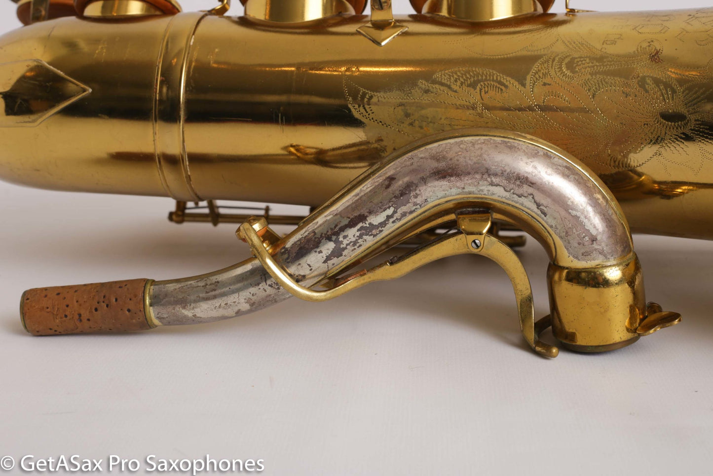 King Super 20 Tenor Full Pearls Silver Neck Good Shape Relacquer Old Pads Great Deal 298205