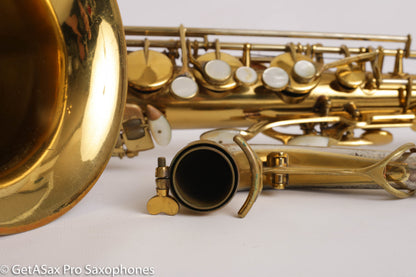 King Super 20 Tenor Full Pearls Silver Neck Good Shape Relacquer Old Pads Great Deal 298205