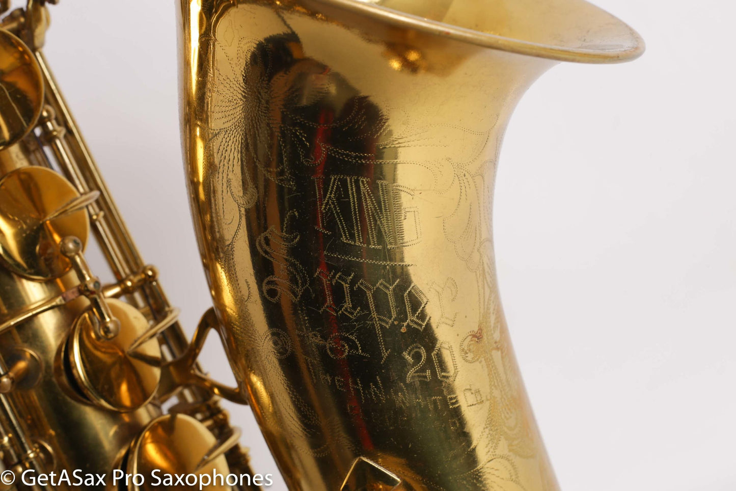 King Super 20 Tenor Full Pearls Silver Neck Good Shape Relacquer Old Pads Great Deal 298205