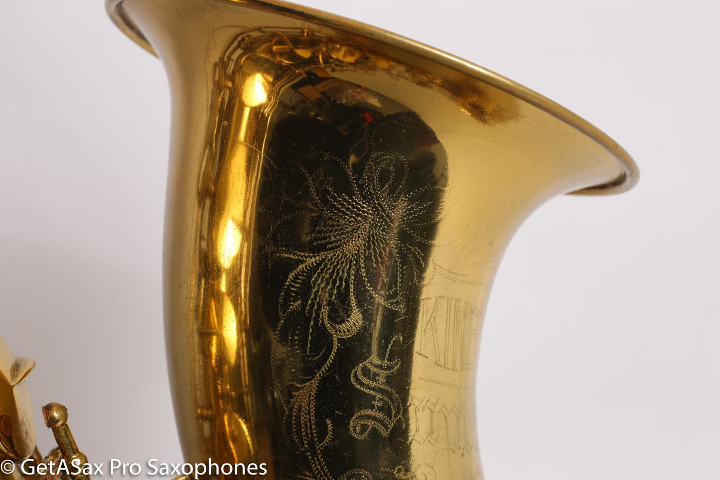King Super 20 Tenor Full Pearls Silver Neck Good Shape Relacquer Old Pads Great Deal 298205
